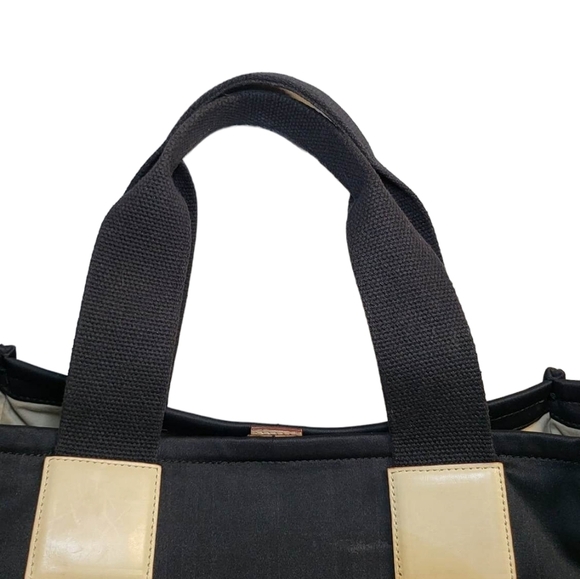 BURBERRY LONDON Black Canvas Tote Bag Made in Italy - Picture 5 of 15